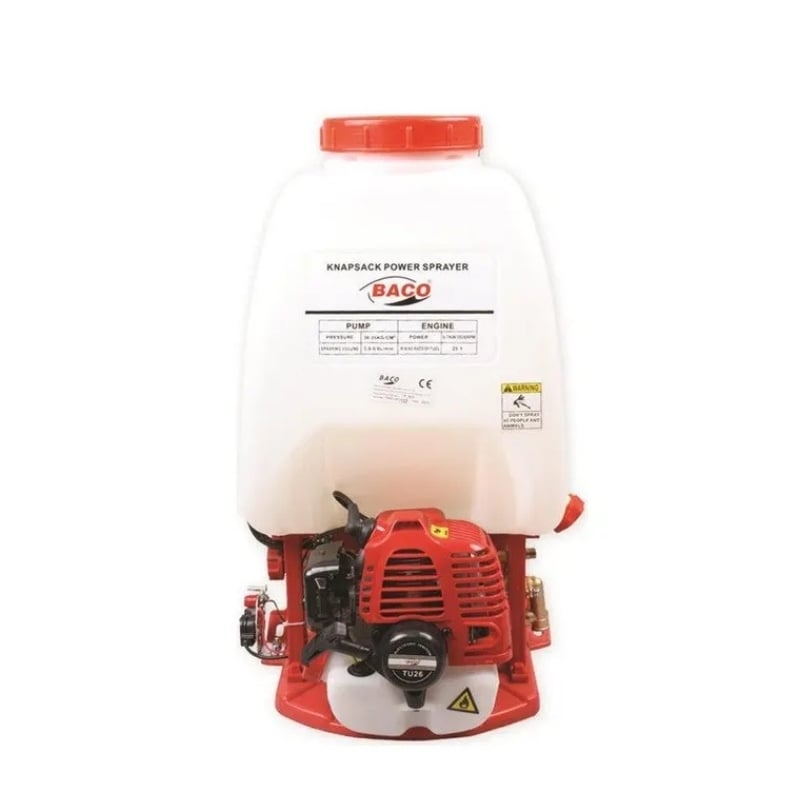 Baco BC-FS768 Benzinli Sırt Tipi İlaçlama Makinesi – 0.7 kW – 26 cc – 25 Litre – Yüksek Basınçlı