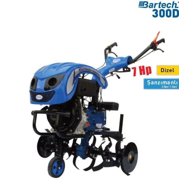 Bartech 300D İthal 7 HP Dizel İpli Çapa Makinesi