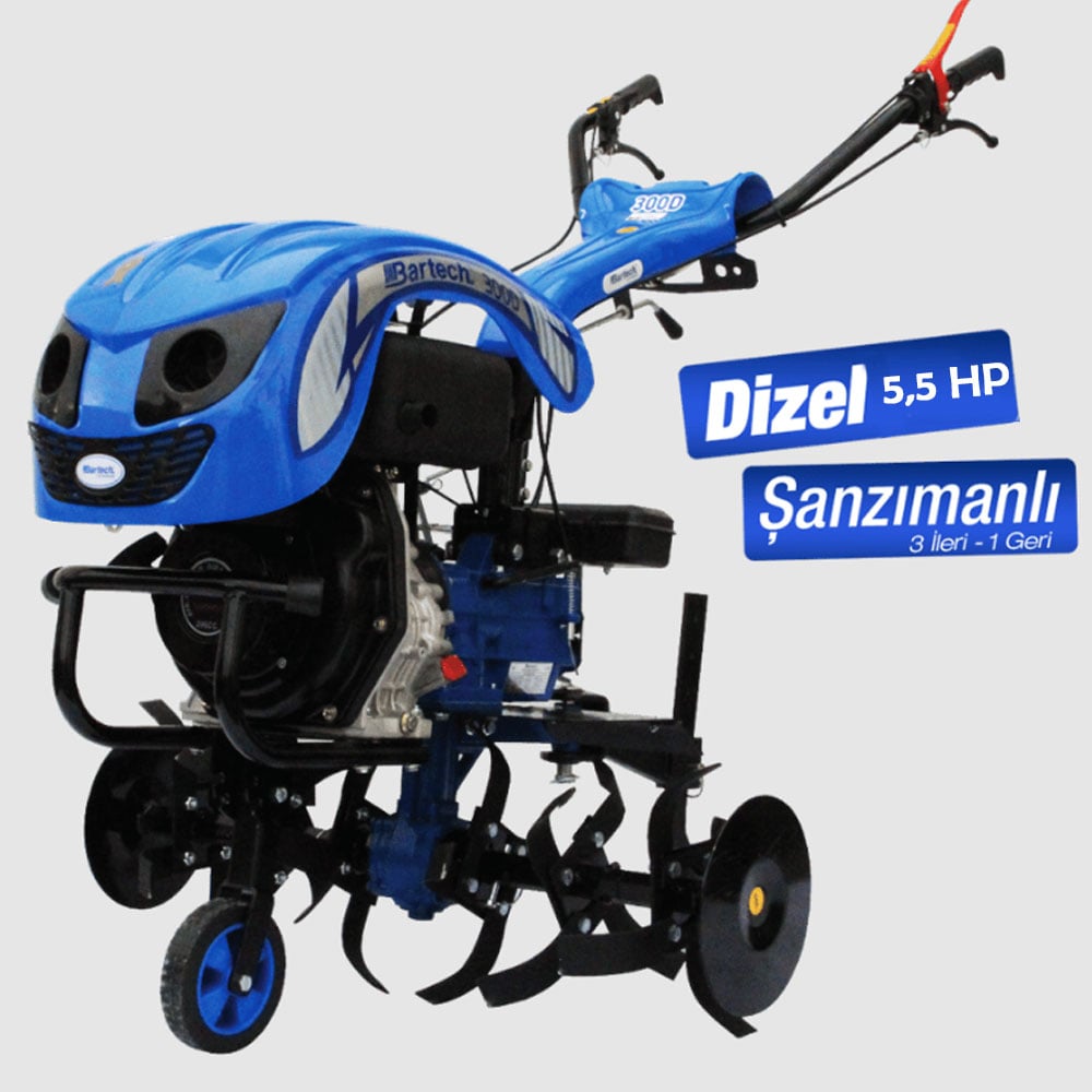 Bartech 5,5 HP 3 İleri 1 Geri Dizel Çapa Makinesi