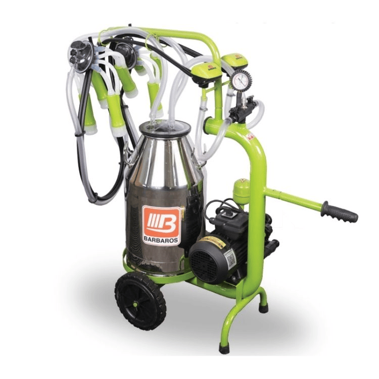Bartech C 40 Kuru Tip Tekli İnek Sağım Makinesi - Paslanmaz Güğüm