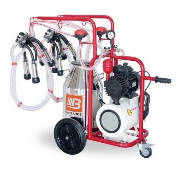 Bartech Üniversal Model Çift Sağım Kuru Tip İnek Sağım Makinesi - Paslanmaz Güğüm