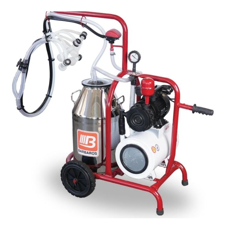 Bartech Universal Model Yağlı Tip Çiftli Keçi Sağım Makinesi - Paslanmaz Güğüm