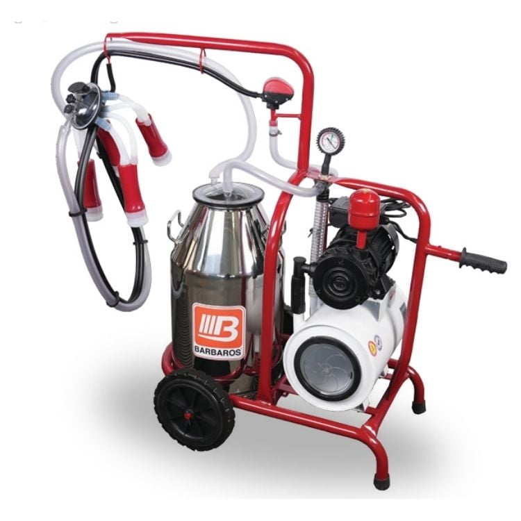 Bartech Üniversal Yağlı Tip Tekli İnek Sağım Makinesi - Paslanmaz Güğüm