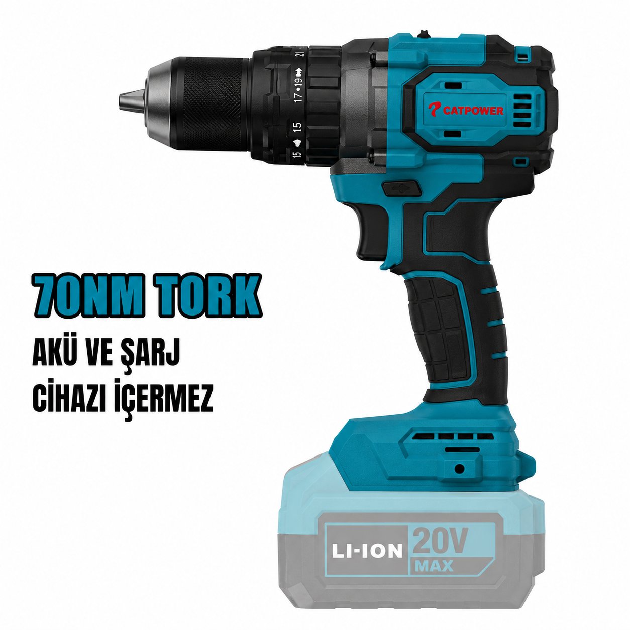 Catpower 4212 Kömürsüz Akülü Darbeli Vidalama 70Nm 13 Mm 20V Li-ion