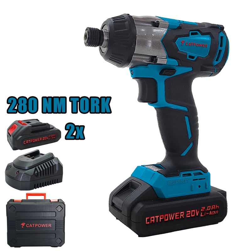 Catpower CAT4122 Kömürsüz Akülü Torklu Vidalama Lİ-İON 2.0Ah /4.0Ah