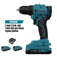 CatPower CAT4213 Akülü Vidalama Li-ion 45 nm Kömürsüz 10 mm 2.0 ah Çift Akülü