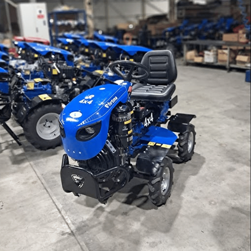 Fırtına Oturmalı Tip 4x4 Belden Kırmalı 22HP Bartech Motorlu Dizel Çapa Makinesi - Hidrolik Direksiyon - Marşlı