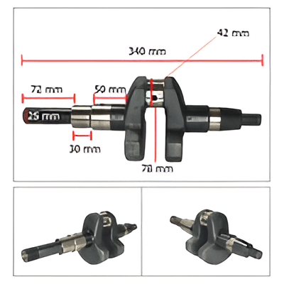 General Power Dizel Krank Mili Vidalı Tip / 10 HP Motorlar İçin Güç Aktarım Elemanı
