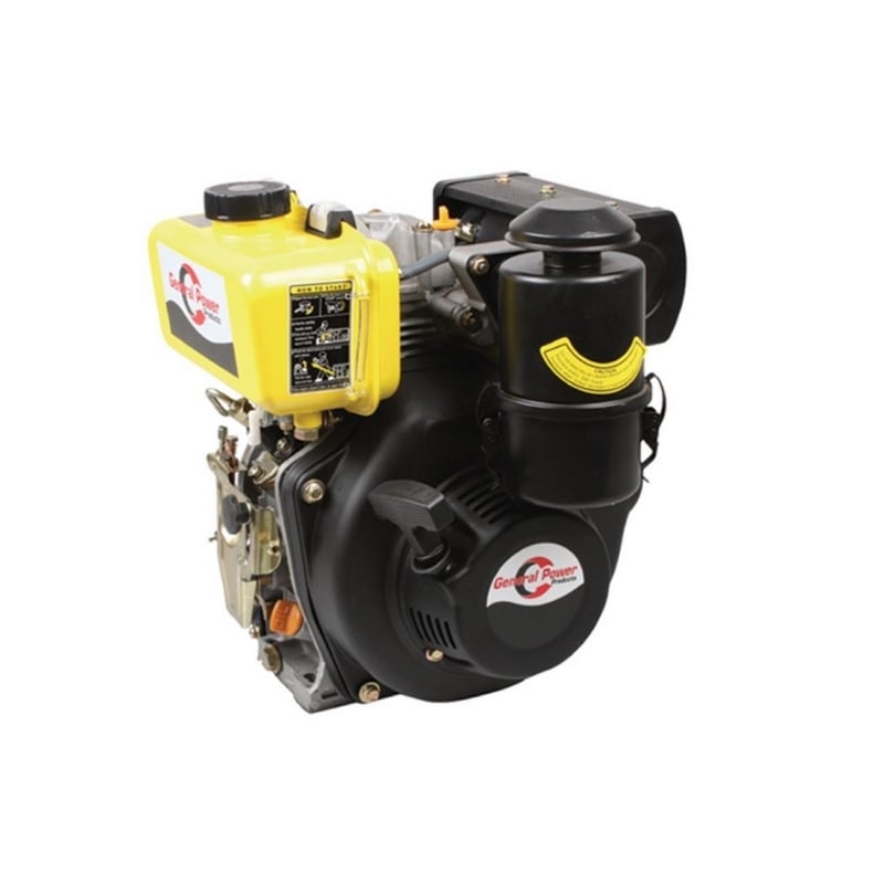 General Power GP-188FET Dizel Tek Motor – 12 HP – Konik Krank – Marşlı / İpli – Flanşlı