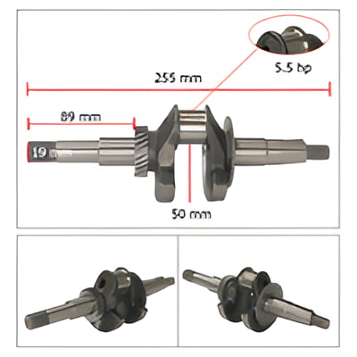 General Power Krank Mili 5.5 Hp Vidalı 19 mm (st50 mm)