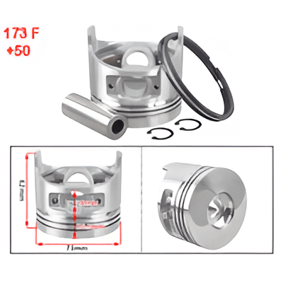 General Power Piston Sekman 6.0 HP / 73 mm +0.50 Oversize Seti