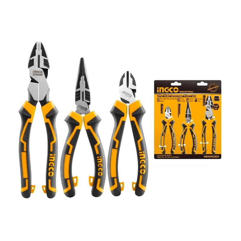 Ingco HKHLPS2832  3'lü Set Pense, Yan Keski, Kargaburun Pense