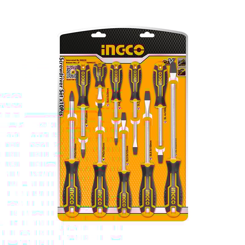 Ingco HKSD 1028  10 Parçalı  Tornavida Seti