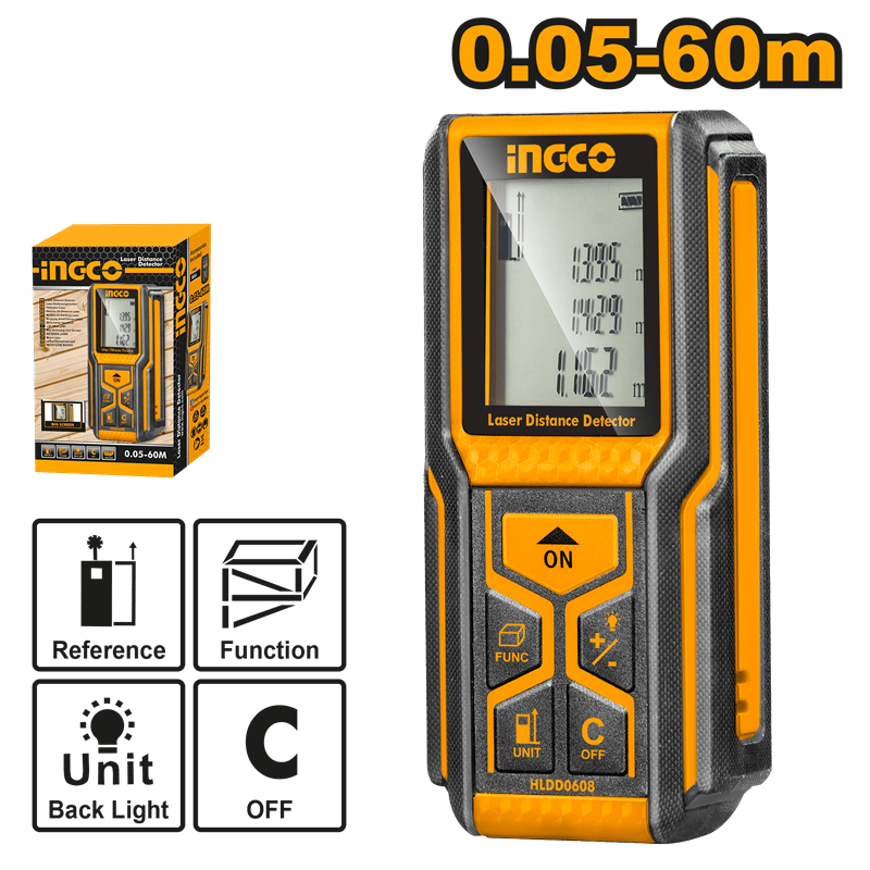Ingco HLDD0608 Lazer Metre 60 m