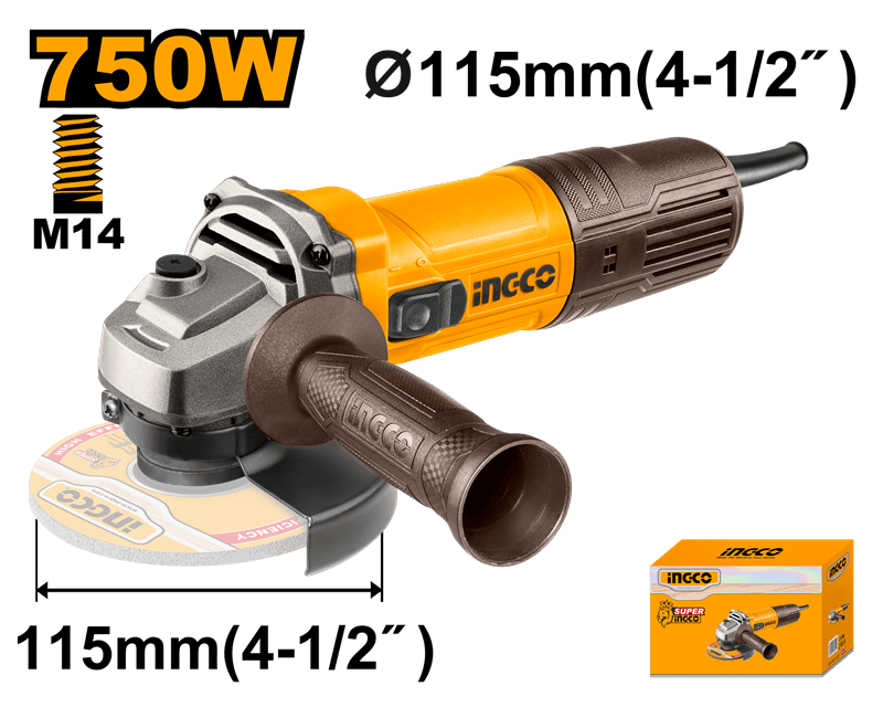 Ingco ING-AG75028 Avuç Taşlama 115 MM 750 Watt