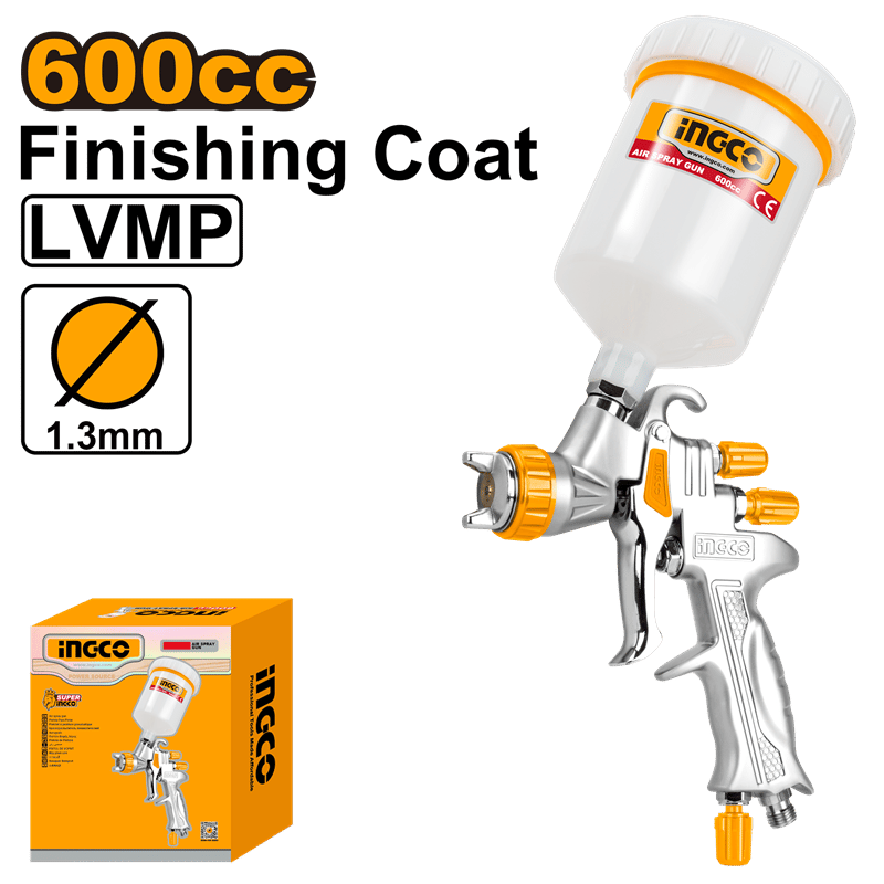 Ingco ING-ASG1065 Endüstriyel Havalı Boya Tabancası 600 cc