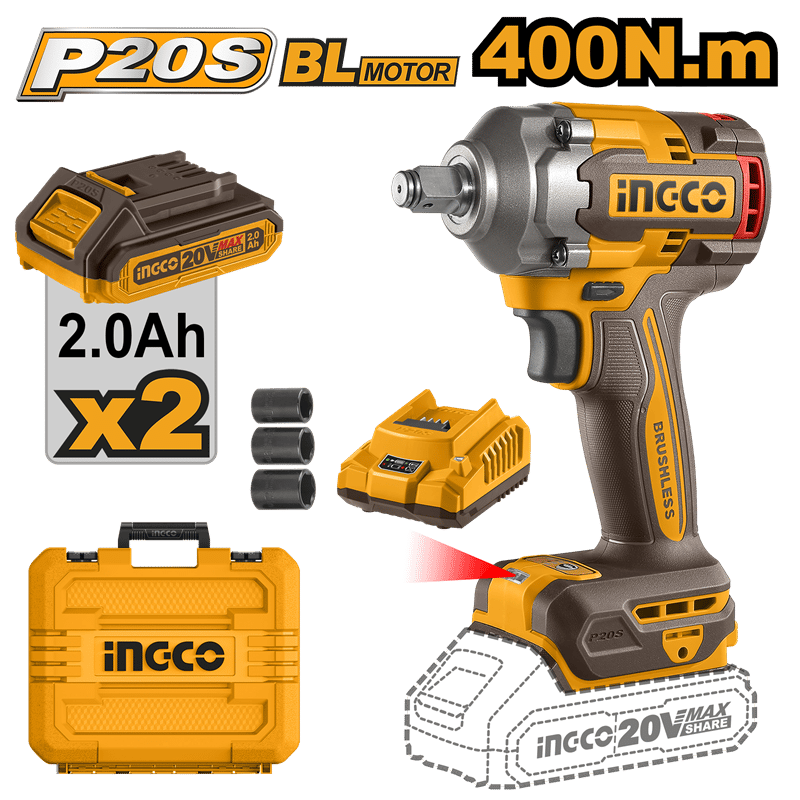 Ingco ING-CIWLI2040E Li-ion Akülü Somun Sıkma 1/2