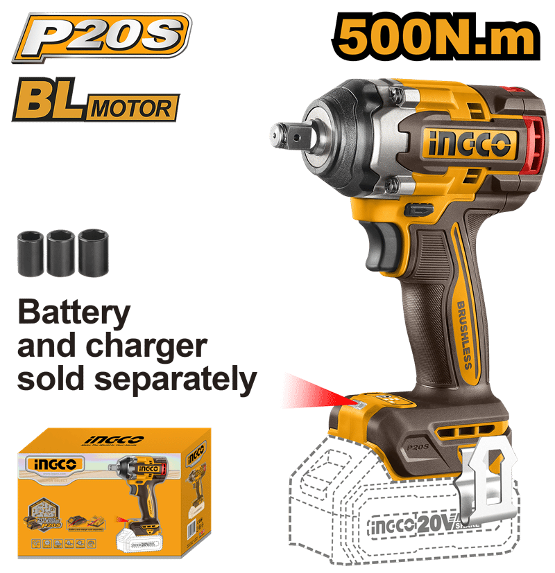 Ingco ING-CIWLI20501  Li-ion Akülü Somun Sıkma 1/2