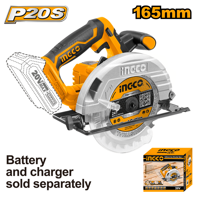 Ingco ING-CSLI1651 Li-ion Akülü Sunta Kesme 165 mm 20V 2.0Ah