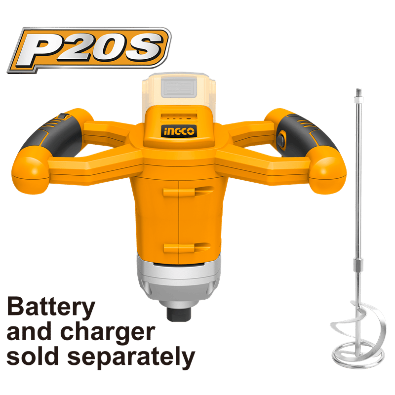 Ingco ING-MXLI2001 Li-ion Akülü Boya Karıştırıcı 20V 2.0A