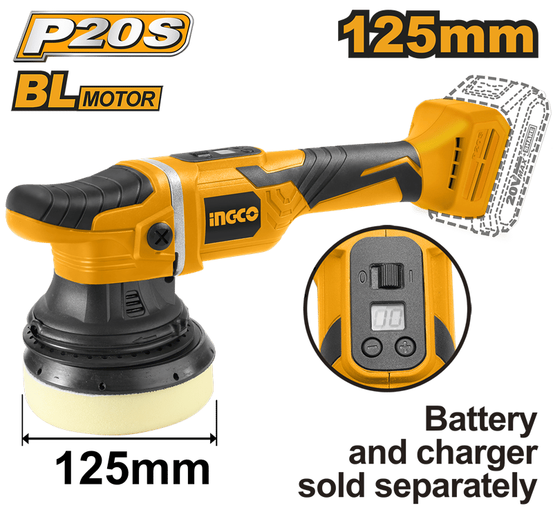 Ingco NG-APLI2002  Akülü Polisaj 125 mm 20V 2.0 Ah