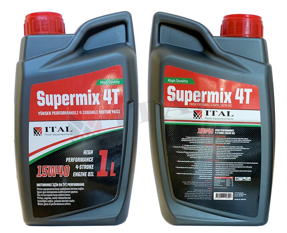 Ital 4 Zamanlı Motor Yağı Supermix 1 LT (15W-40)