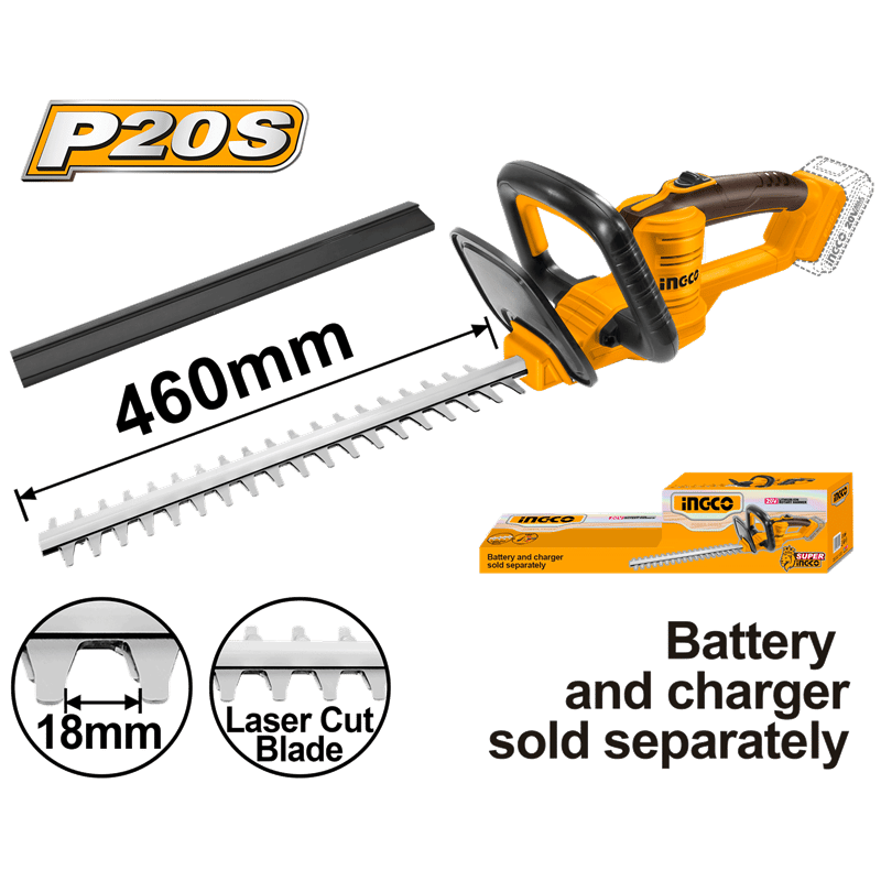 Li-ion Akülü Çit Kesme 20V 2.0Ah (Akü ve Şarj Aleti Hariç)