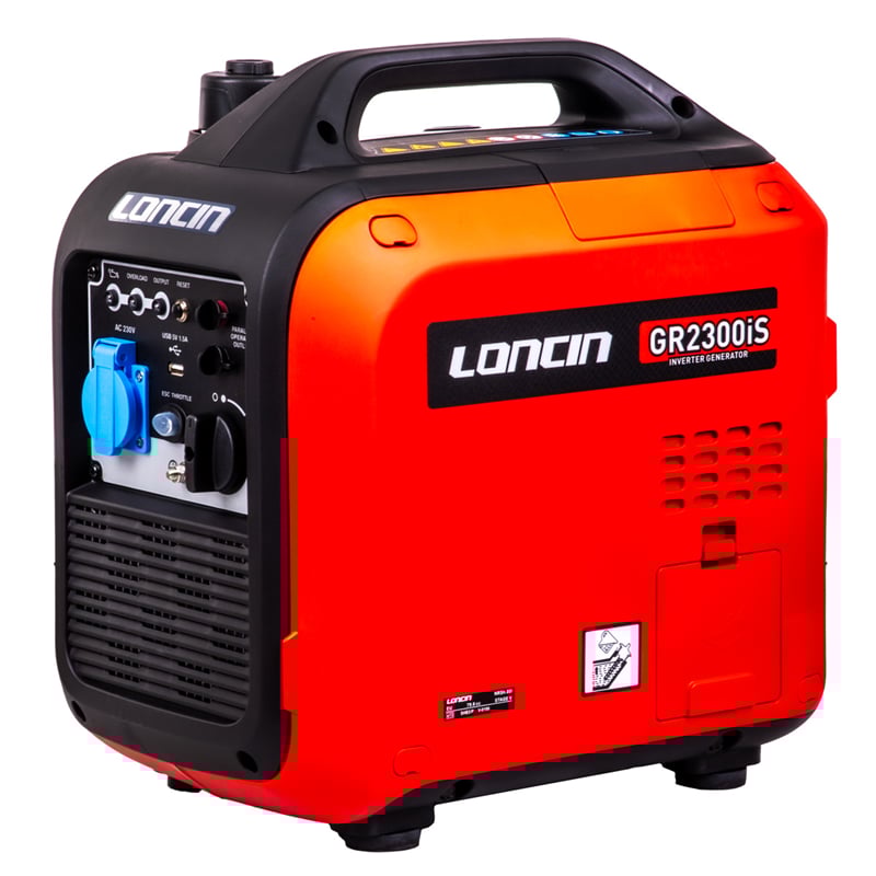 Loncin GR2300iS EUR5 Benzinli İnverter Jeneratör – 2,0 kW – Monofaze – İpli Çalıştırma – Sessiz Çalışma