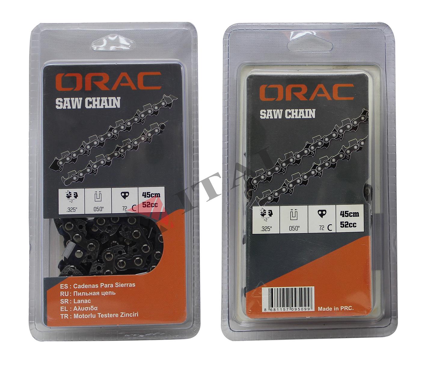 Orac .325-1.3MM 36 Diş Köşeli Kesik Paket Zincir
