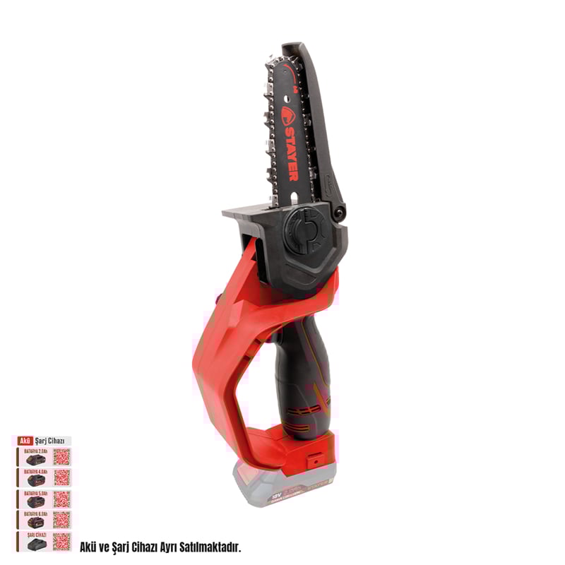 Stayer MINIOLMOBL20  Akülü Zincirli Testere 15 cm 18V Li-ion 2.0Ah/6.0Ah