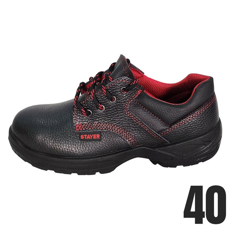 Stayer ST102-40  Baskılı Yarma Deri/Çelik Burun Ayakkabı