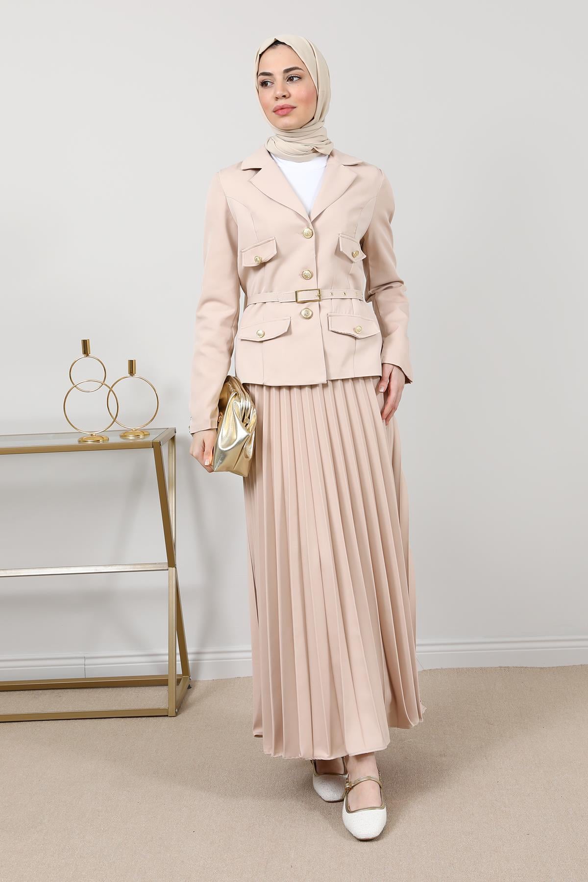 Piliseli Takım - Krem