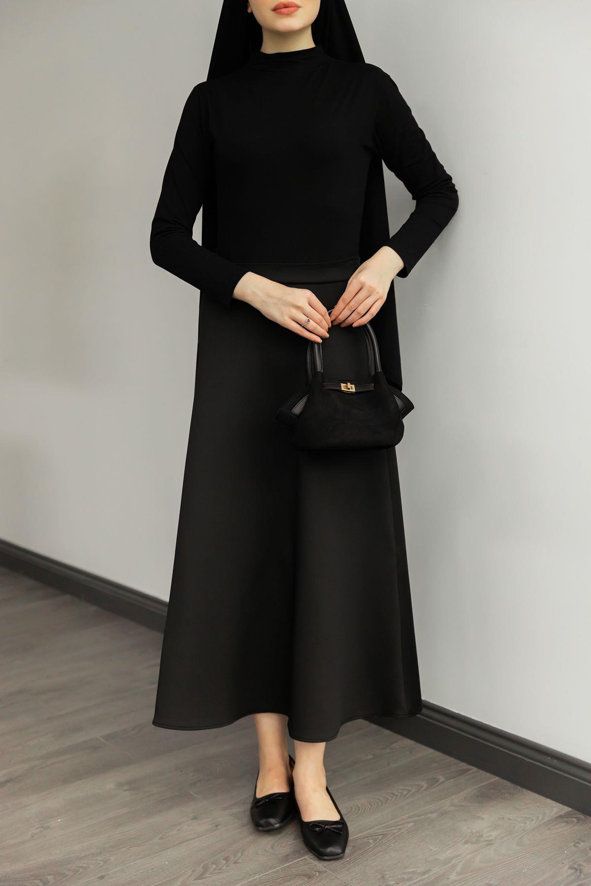 Scuba Çan Etek - Siyah