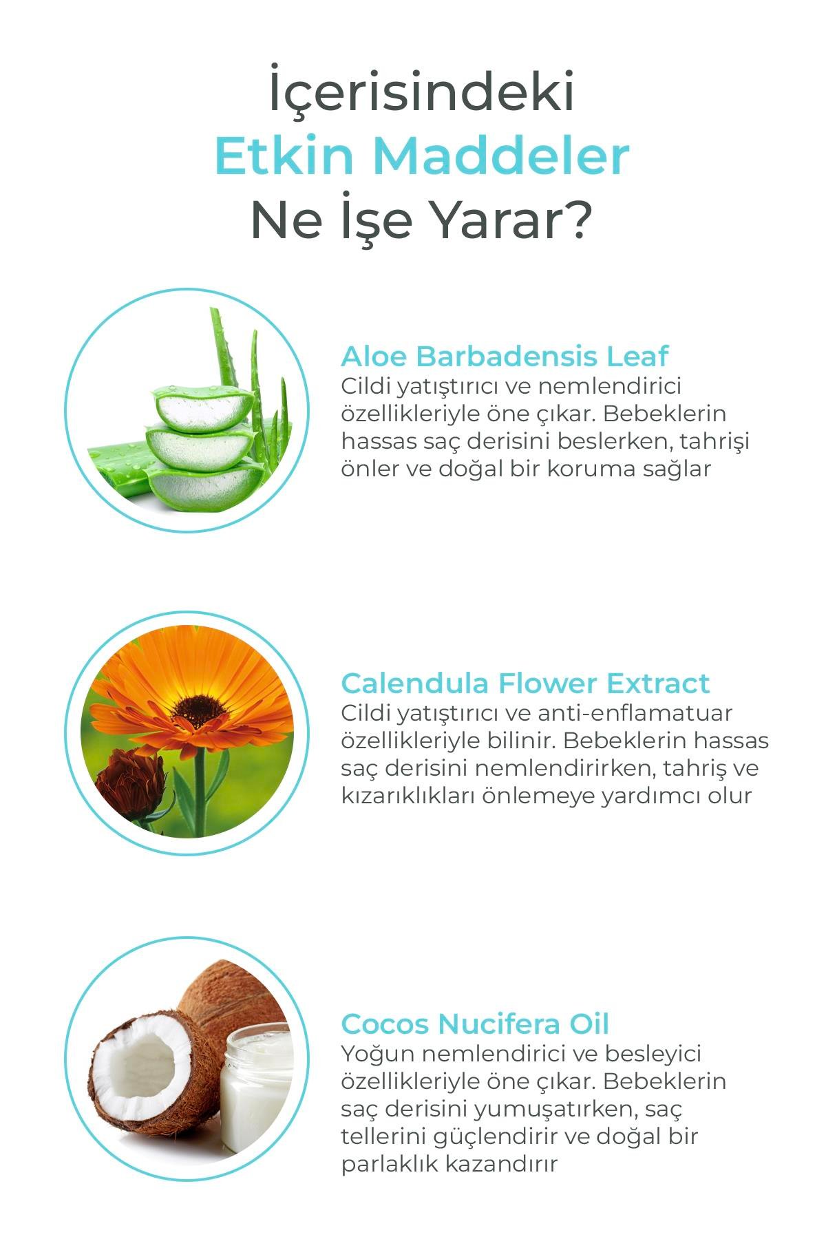 Organik Göz yakmayan Bebek Saç şampuanı 300ML
