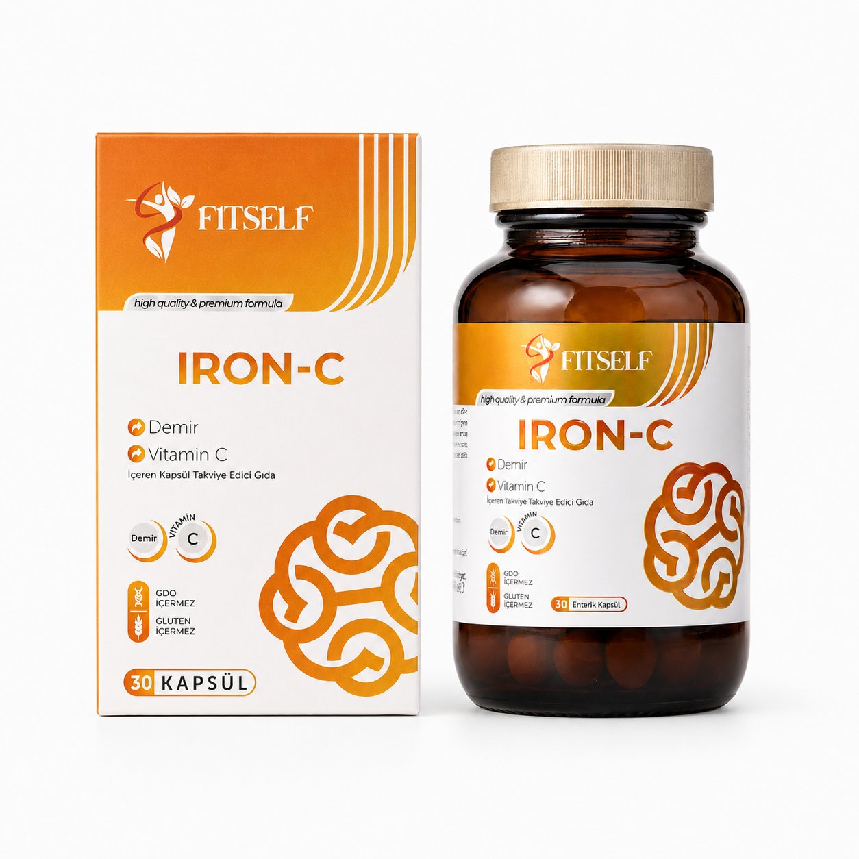 Fitself – Iron-C (Demir & Vitamin C İçeren Takviye Edici Gıda) – 30 Tablet