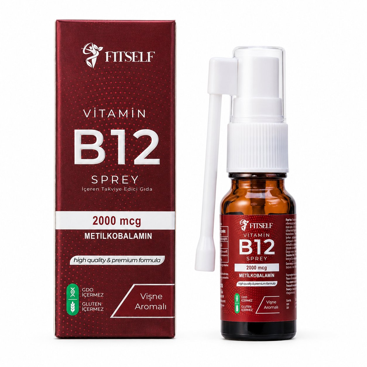 Fitself – Vitamin B12 Sprey (Metilkobalamin)  2000 mcg 20 ml