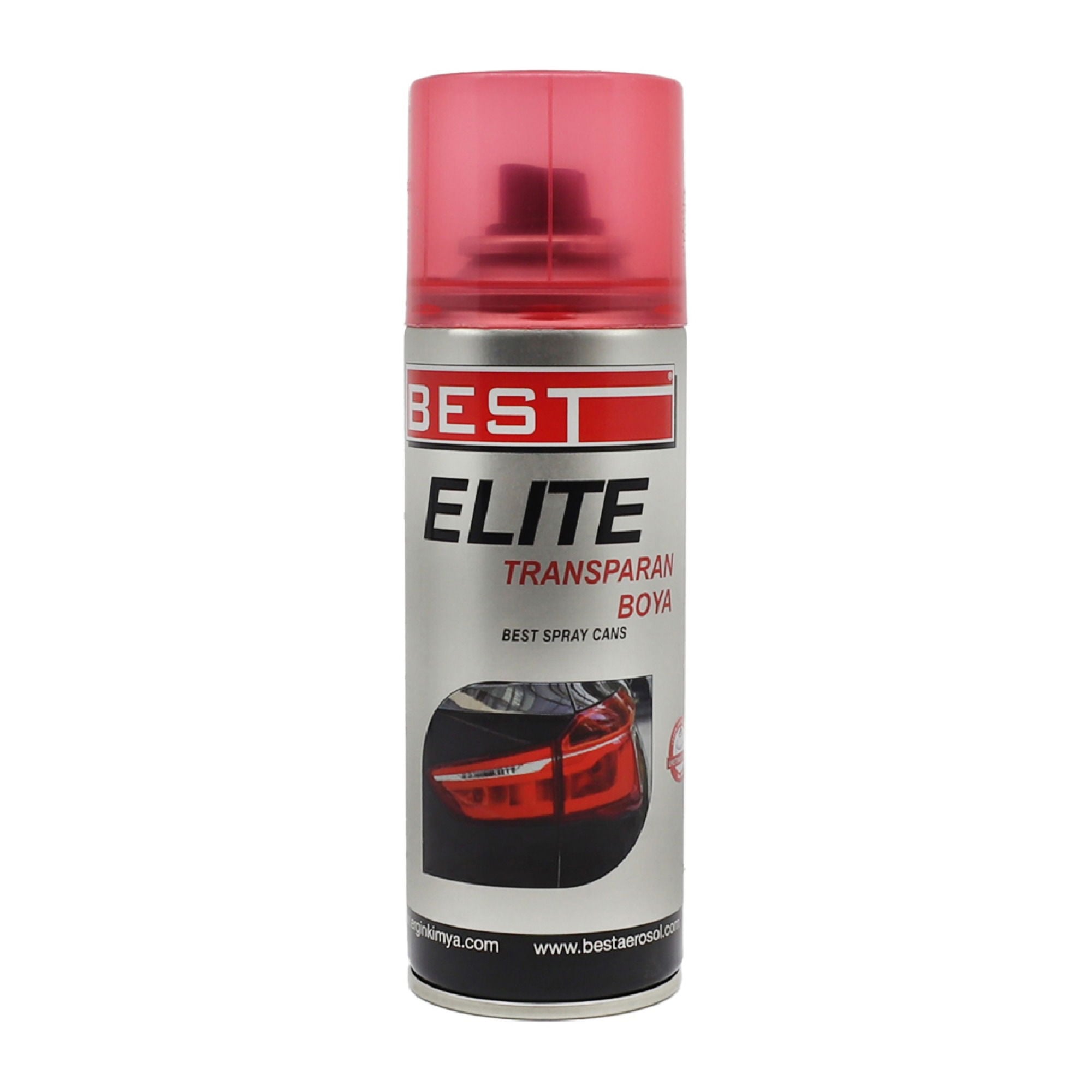 BESTBest Elite Transparan Far Boyası 200 Ml Kırmızı-(10 Adet)102.15.TP03