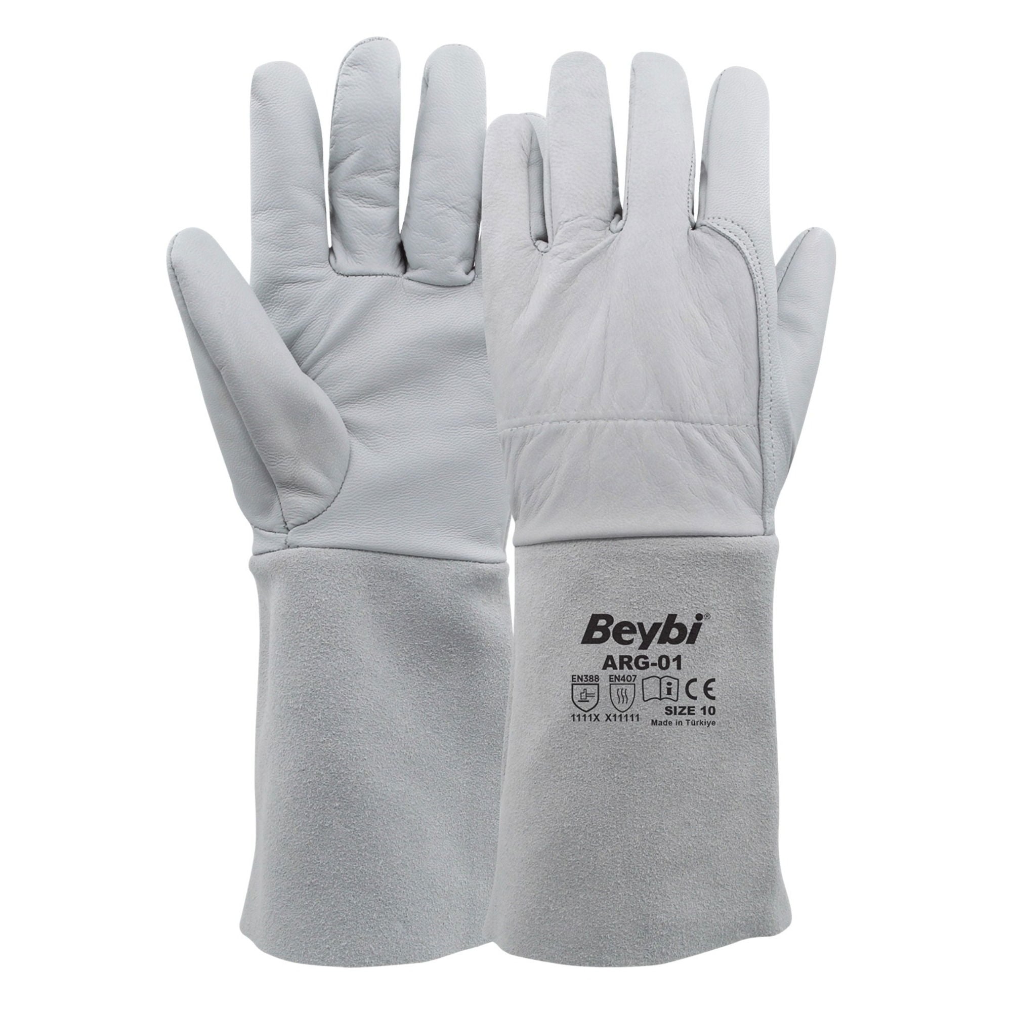 BeybiBeybi Arg-01 Argon Kaynak Eldiveni Beyaz-(100 Çift)150.25.AB01
