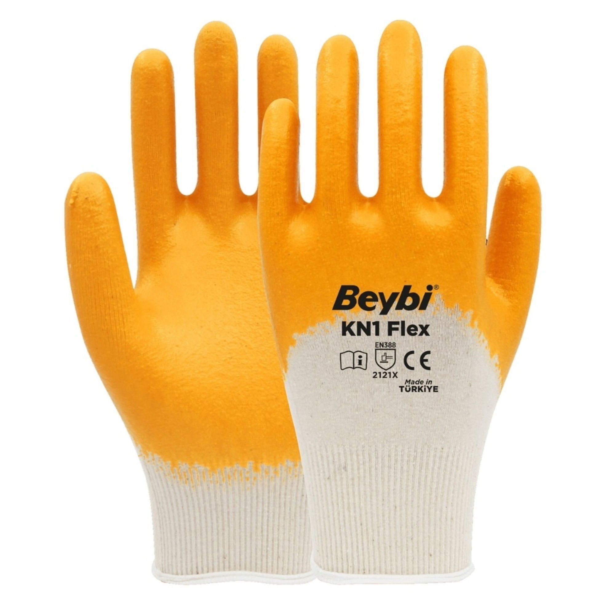 BeybiBeybi Kn1 Flex Nitril Eldiven Sarı-(288 Çift) No:9150.11.FL09