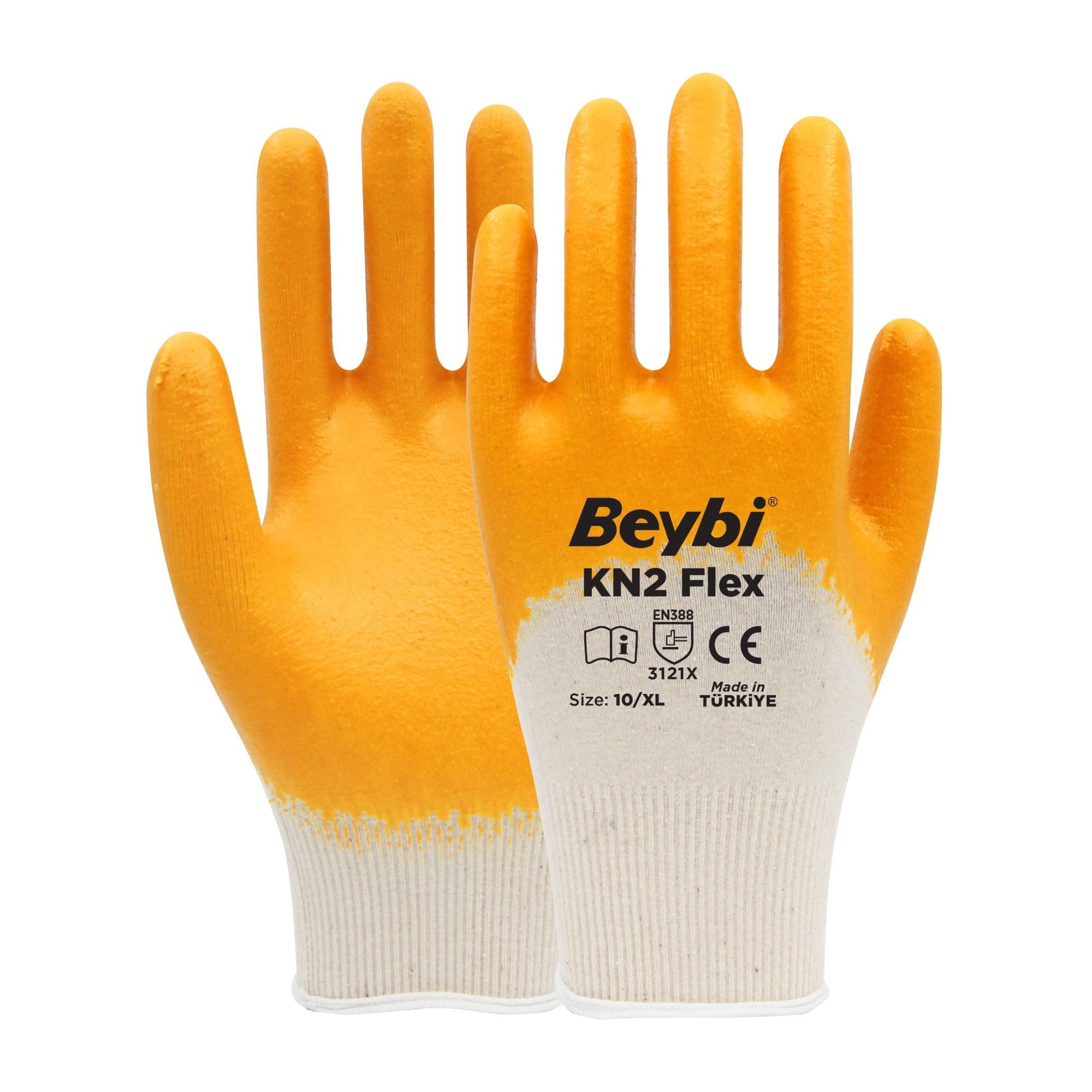 BeybiBeybi Kn2 Flex Nitril Eldiven Sarı-(288 Çift) No:10150.12.FL10