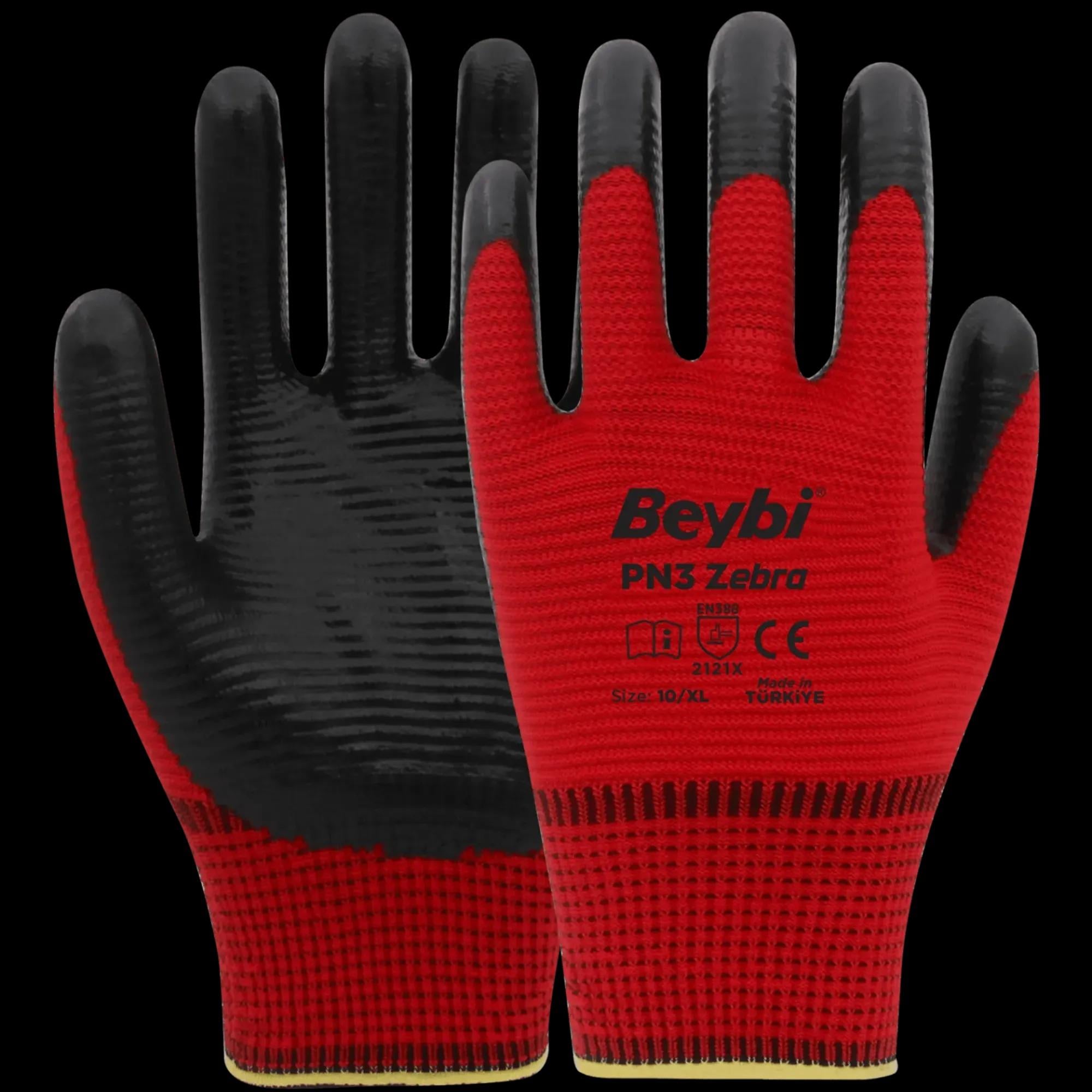 Polyester Nitril Eldiven Beybi Pn3 Zebra-(288 Çift) No:10BeybiBeybi Pn3 Zebra-(288 Çift) No:10150.16.ZBK4