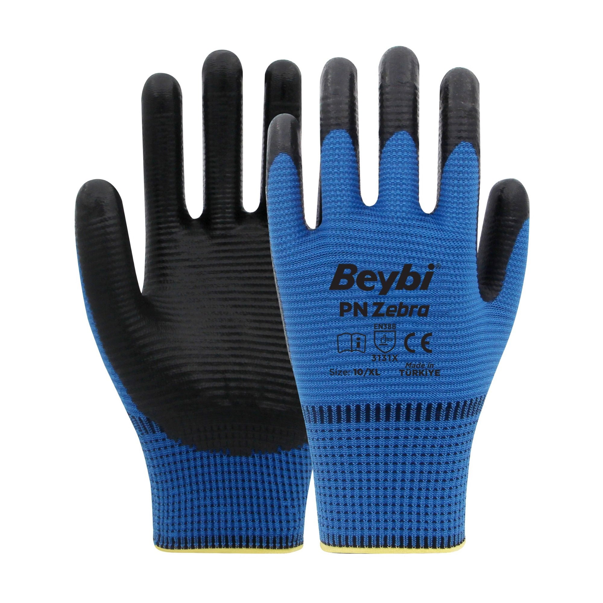 BeybiBeybi Pn5 Zebra Eldiven-(288 Çift) No:10150.16.ZBM2