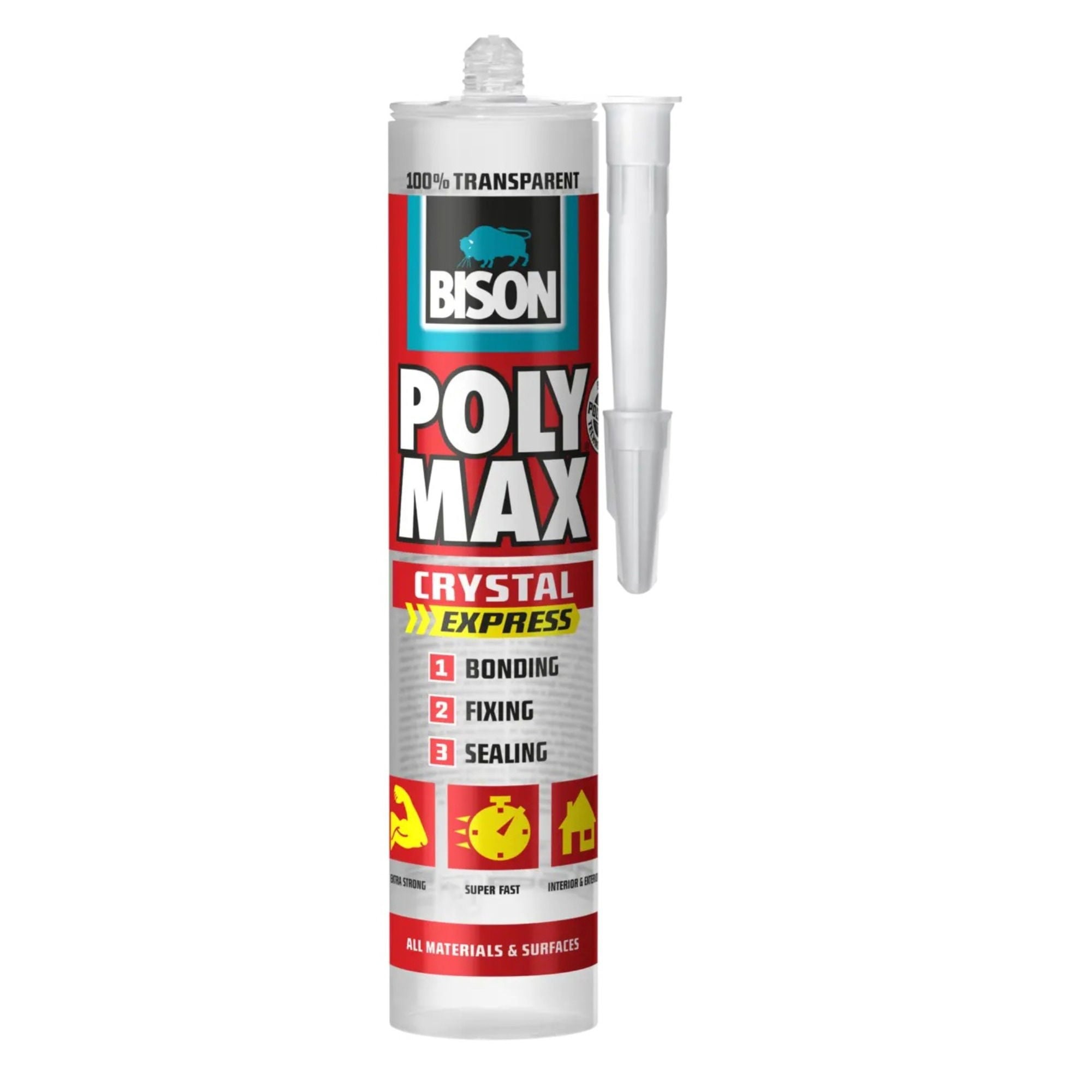 BisonBison Polymax Crystal Ms-Polymer Şeffaf 300 Gr -(12 Adet)106.02.3107