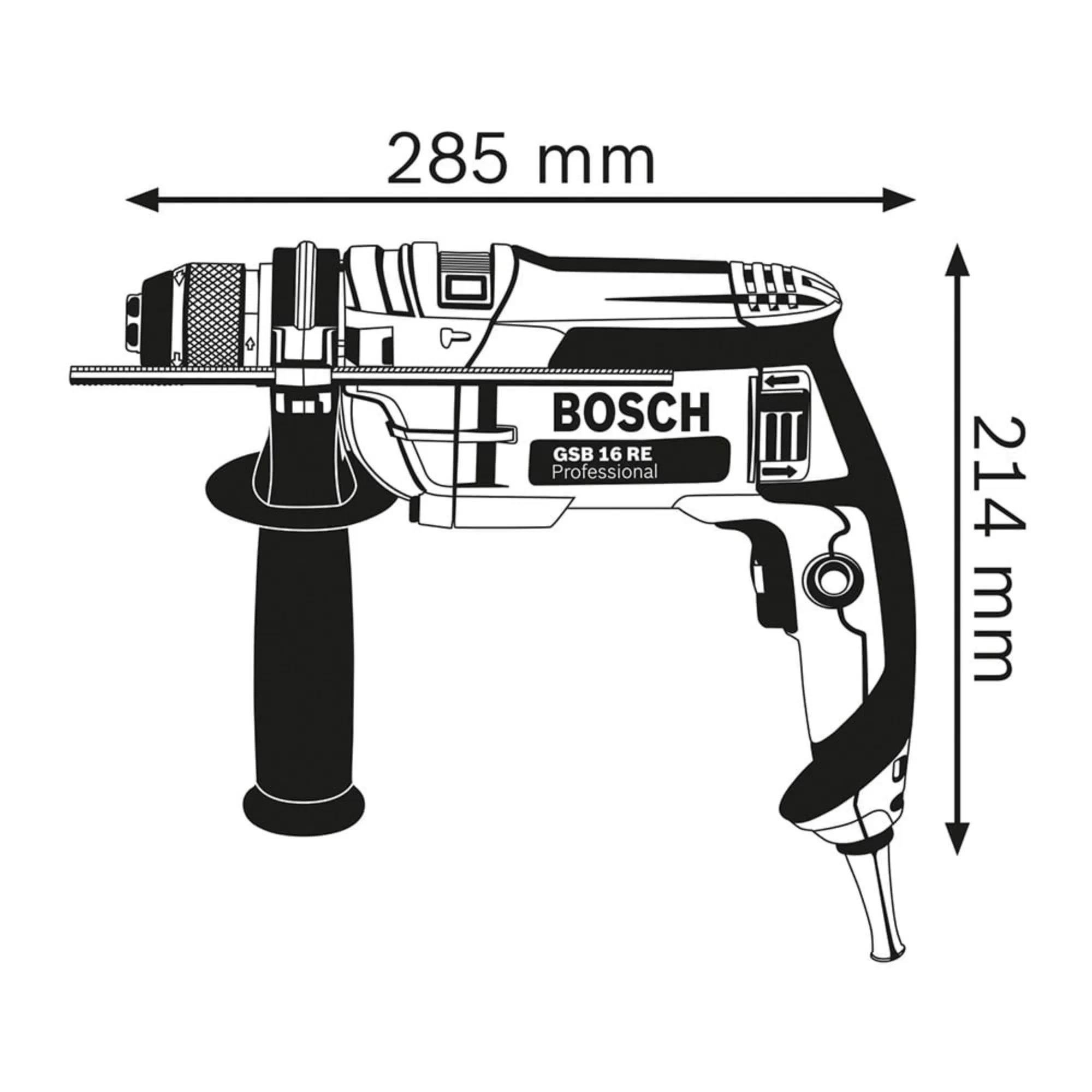 Bosch Darbeli Matkap 750W GSB 16 RE - Güçlü ve ProfesyonelBoschBosch Darbeli Matkap 750W Gsb16Re 263.01.GSB3