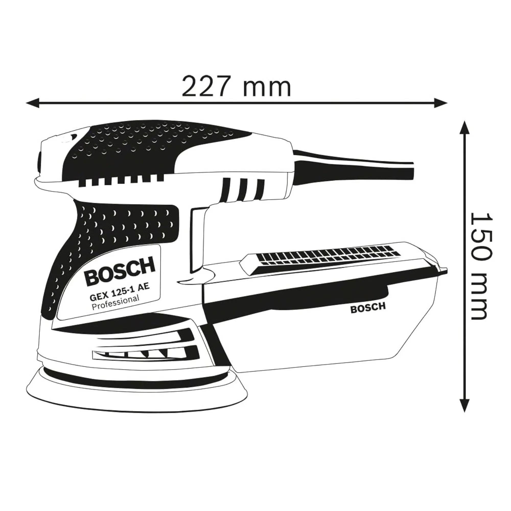 Bosch Eksantrik Zımpara 250W GEX 125-1 AE - Pürüzsüz YüzeylerBoschBosch Eksant. Zımpara 250W Gex125-1Ae 0601387500263.21.ZP01