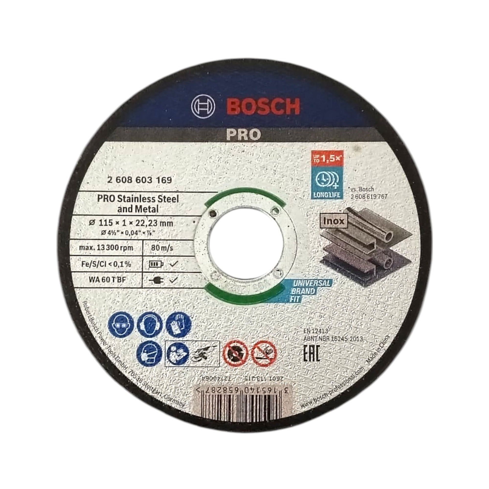 Bosch.Bosch İnox Kesme Taşı 115X1.0 -(25'li Paket)263.10.MK00