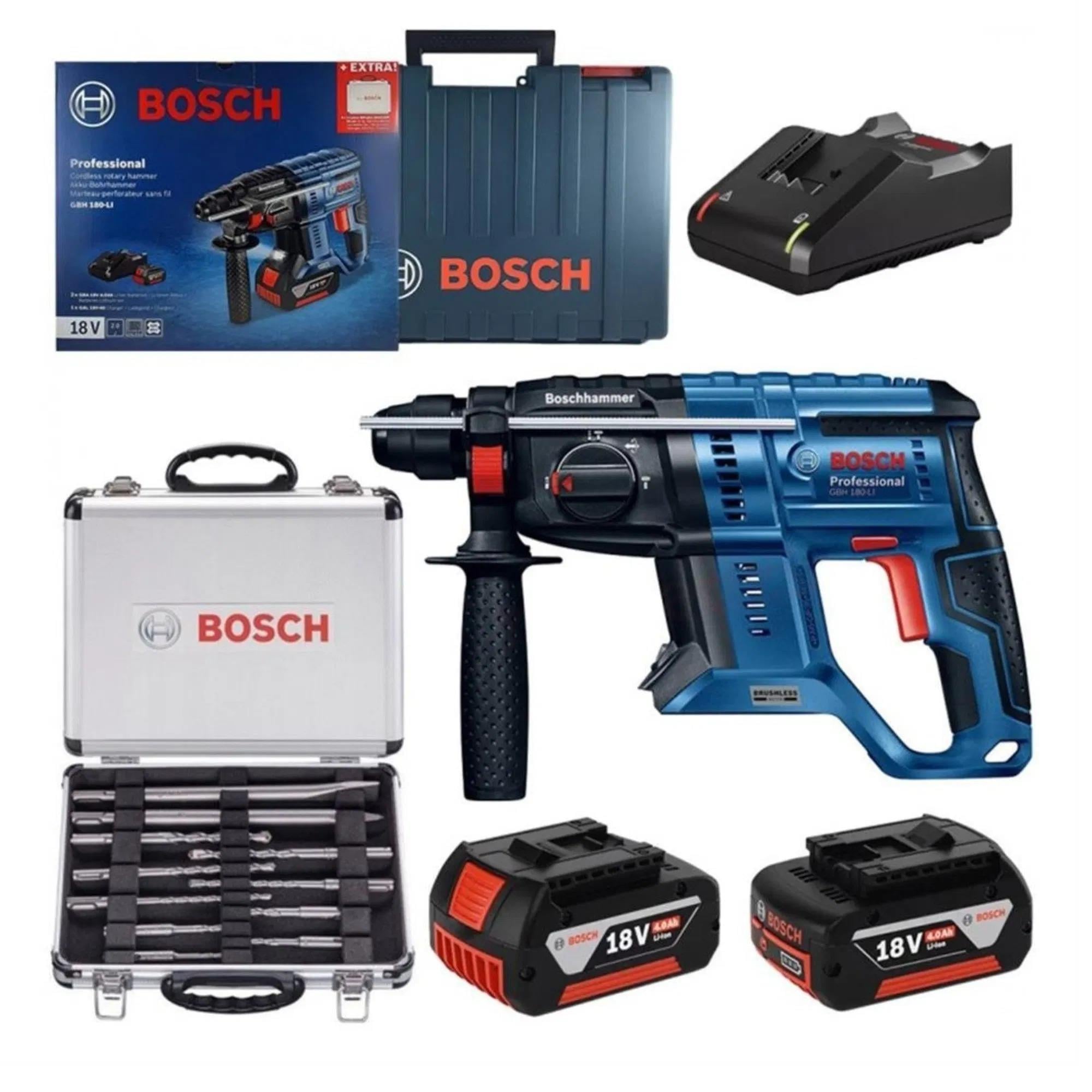BoschBosch Kırıcı Delici Gbh 180-Lı+11 Parça Sds Set263.06.ST01