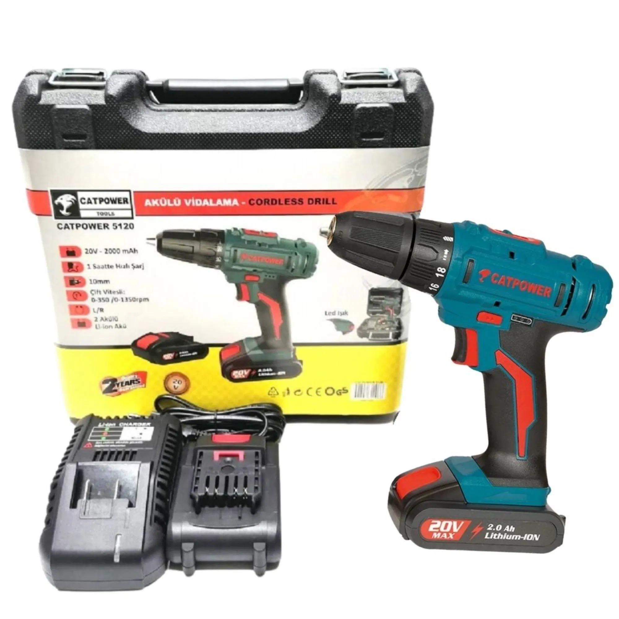 Catpower 20V Akülü Vidalama Makinesi (Cat5120) | Çift AkülüCatpowerCatpower Akülü Vidalama 20 V Cat5120289.02.CA24