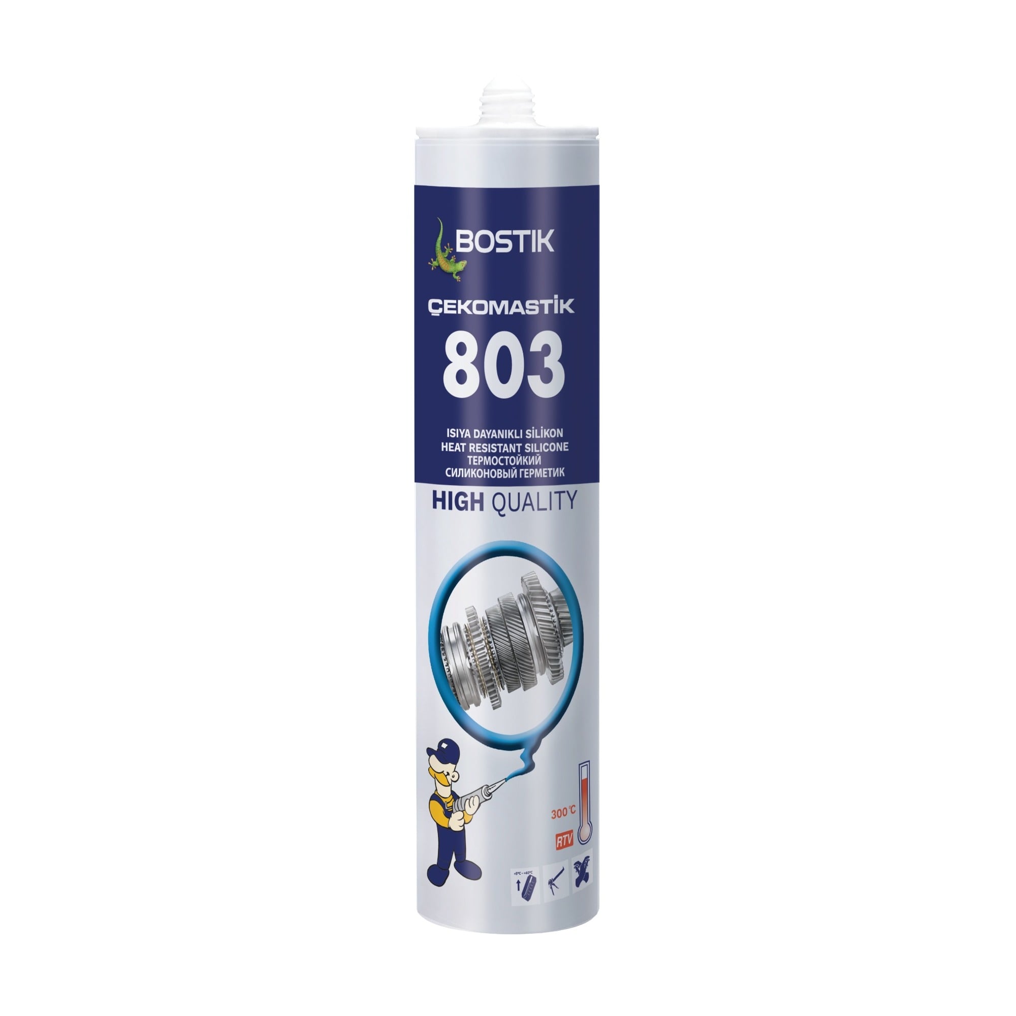 BostikÇeko Isı Silikon Kırmızı 310 Ml (803) -(25 Adet)103.03.803K