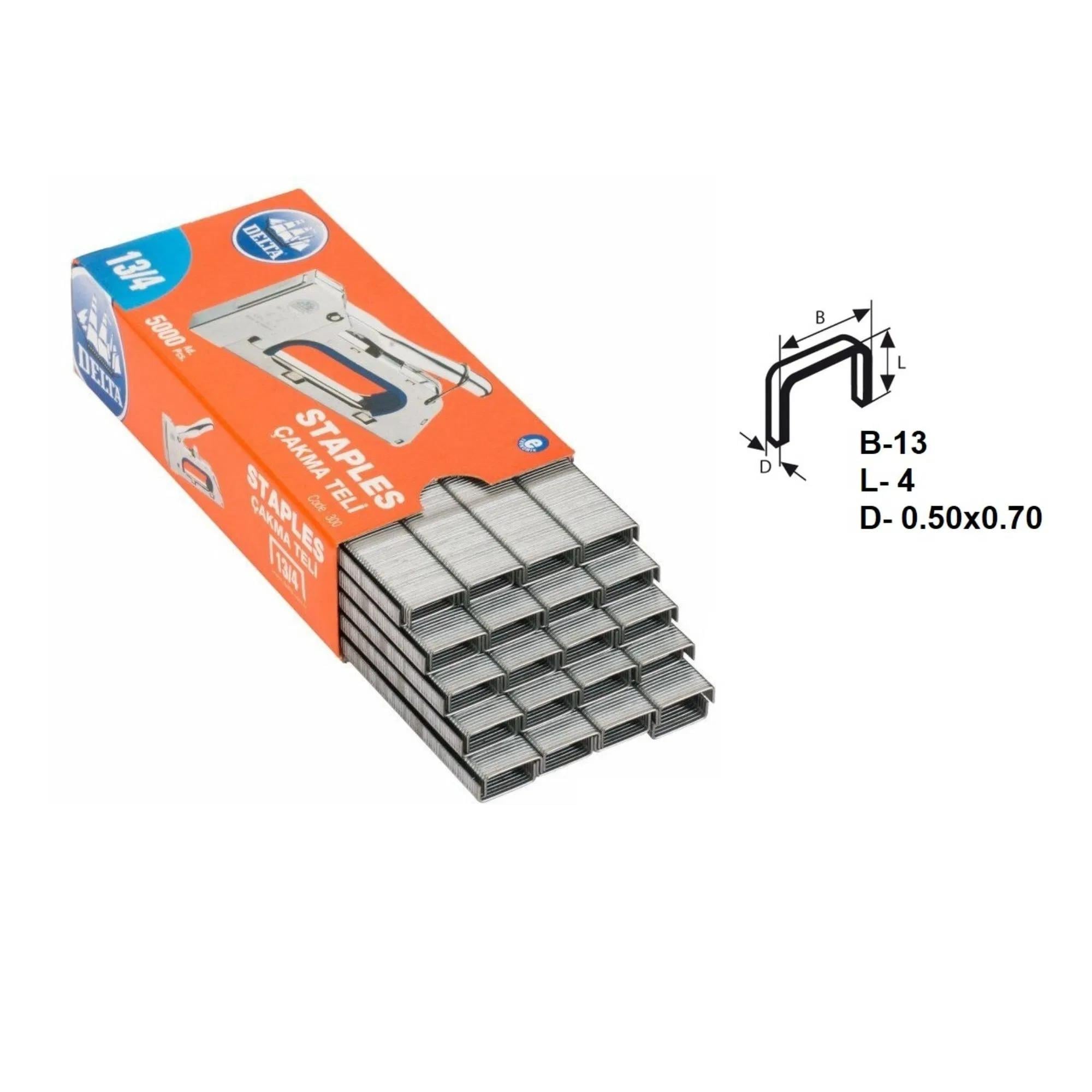  Delta 13/4 Zımba Teli (4mm) - 42 Paket | Döşeme ve HobiDeltaDelta Zımba Teli 13/4-(42 Paket)188.05.1340